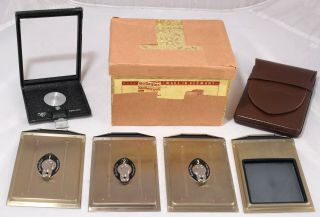 Rollei Rolleiflex Twin Lens Reflex Tlr Camera Cut Film Back And Holders Set