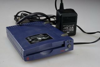 Vintage Iomega Zip 100 Z100p2 Zip Drive With Scsi Cable And Power Adapter