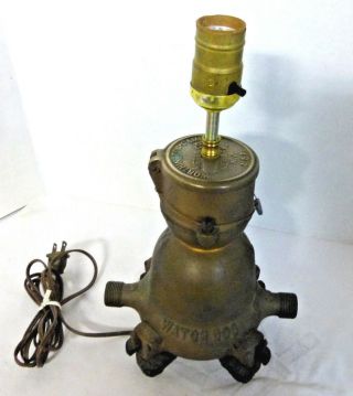 Vintage Worthington - Gamon Water Meter Newark Nj Usa Watch Dog Lamp Steampunk Art