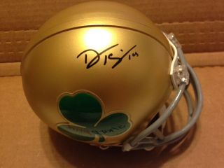 Deshone Kizer Autographed Notre Dame Football Mini Helmet Nfl