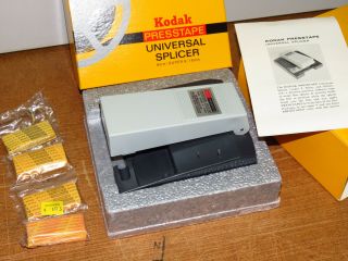 Kodak Presstape Universal Splicer For 8mm 8 16mm W/orig.  Box,  Instr. ,  Tape