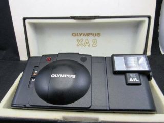 Olympus XA2 35mm Point & Shoot Film Camera with A1L Flash & Presentation Case 2