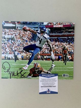 Dk Metcalf Signed 8x10 Photo Seattle Seahawks Bas Beckett Autographed Pic