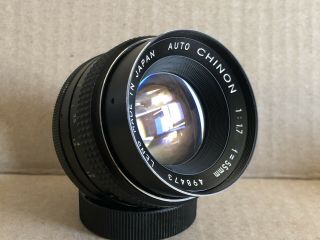Auto Chinon 55mm F/1.  7 M42 Pentax Screw Mount Lens (as - Is)