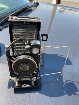 Rhaco Folding Plate Camera With Bausch And Lomb Antistigmat F6.  3 Lens In Optima