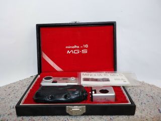 Vintage Minolta - 16 MG - S Sub - Miniature Camera With Case 2