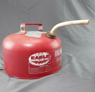 Vintage Eagle 2 - 1/4 Gallon Galvanized Gas Can Model Sp 2 1/2 Usa