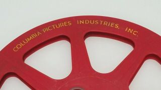 Columbia Pictures Industries 13.  5 Inch Plastic 16mm Film Reel - Red Color Movie