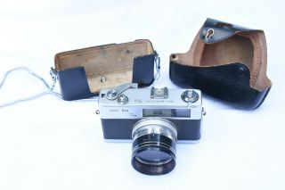 Minolta Hi - Matic 7s Camera - Rangefinder Leather Case,  Strap,  Filter
