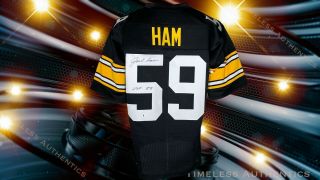 Jack Ham Autographed Custom " Hof " 88 " Inscribed Pittsburgh Steelers Jersey
