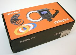 Neewer Macro Led Ring Flash Kit.  Rf550.  Adapters.  Rings.  Complete