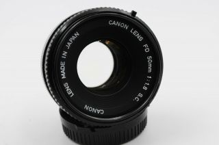 Canon Fd 50mm 1:1.  8 S.  C.  Lens