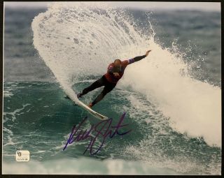 Kelly Slater Surf Boarding Signed 8x10 Photo Autographed Ga