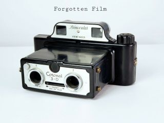 Vintage Coronet 3 - D Stereo 127 Film Camera Binocular Viewfinder England