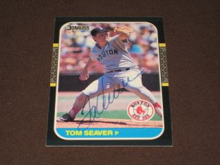 Tom Seaver 1987 Topps Boston Red Sox Autographed Baseball Card Jsa