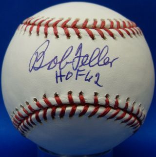 Jsa Bob Feller Autographed Signed Inscr Mlb Allan H.  Selig Baseball Dbb 497