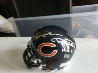 Mike Ditka Chicago Bears Autograph Mini Helmet H.  O.  F.  1988 W/ Display Case