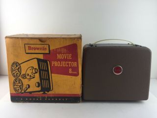 Kodak Brownie Movie Projector 8mm Model 1,  With Box Vintage Usa