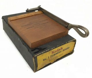 Vintage KODAK NO.  1 TRIMMING BOARD Wood Block Cutter - Eastman Kodak Company - BOX 2