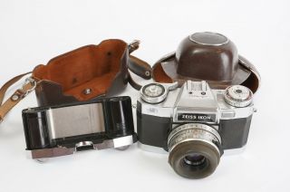 Zeiss Ikon Contaflex Camera With Carl Zeiss Tessar 50mm 1:2.  8 Lens - Needs Cla