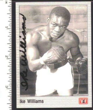 Ike Williams Boxer Signed/autographed 1991 Aw Sports Trading Card 48 151797