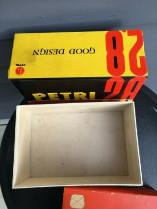 Vintage Petri rangefinder camera auxillary lenses wide angle telephoto,  box NIB 2