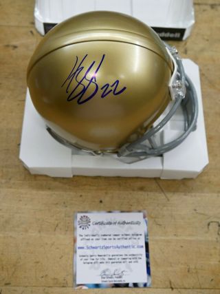 Harrison Smith Signed Autographed Notre Dame Riddell Mini Helmet Schwartz