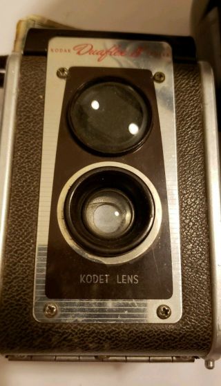 Kodak Duaflex IV Camera Kodet Lens Brown with Kodalite Flash Holder 2