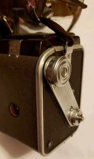 Kodak Duaflex IV Camera Kodet Lens Brown with Kodalite Flash Holder 3