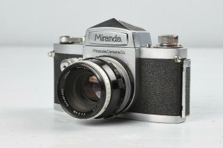 Miranda Camera Co.  Dr (2nd Model) 1962 Soligor Auto 50mm F/1.  9 Pad Lens W/ Case