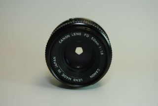 Canon 50mm F/1.  8 Fd Mount Lens {52}
