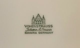 Vintage VOHENSTRAUSS Johann Seltmann Bavaria Germany Floral plate set 3