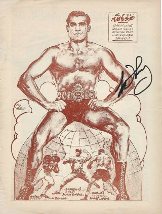 Wrestling Legend Lou Thesz Signed Vintage Photo Hof 3x Nwa Heavyweight Champion