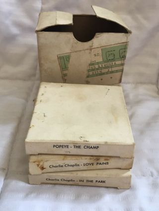 Vintage Charlie Chaplin 16 Mm 2 Movies Love Pains And In The Park Bonus Popeye