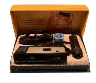 Vintage Kodak Pocket Instamatic 40 Camera Outfit Accessories Box 1970s
