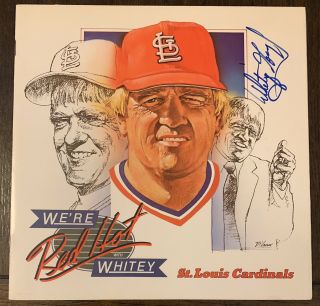 Rare 1982 Preview Whitey Herzog Hof Psa/dna St.  Louis Cardinals Signed Authentic