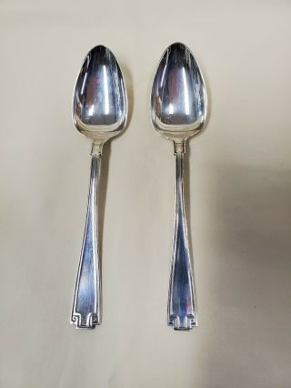 2 - Vintage Gorham Sterling Silver Etruscan Teaspoons 5 - 3/4” 1913 - 1991 No Mono