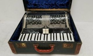 Enrico Roselli Vintage 41/120 Piano Accordion W/ Case
