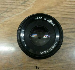 Yashica Vintage Ml 50mm F/2 Camera Lens 1:2