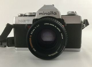 Minolta Xg - 7 50mm Slr Camera W/minolta Md Rokkor - X 50mm F1.  7 Lens