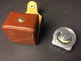Leica Meter 3 Shoe Mount Lightmeter 202865 W/ Leather Case Germany