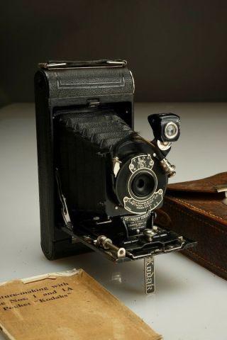 Vintage Eastman Kodak Folding Camera No.  1 Pocket With Case And Book