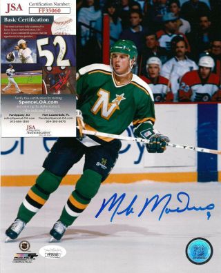 Mike Modano Signed 8x10 - Jsa Minnesota North Stars Nhl Hockey Hall Of Fame