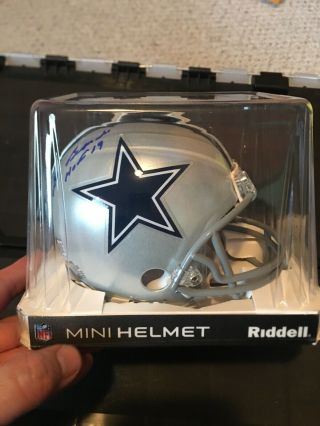 Gil Brandt Hof 19 Dallas Cowboys Autographed Signed Mini - Helmet Tristar Auto