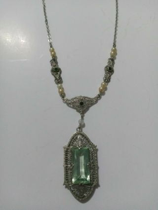 Vintage 1920s Art Deco Necklace 16 " Long