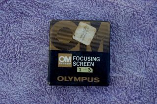 Olympus Om1 System Focusing Screen 1 - 3 Split Image Matte Ex With Case,  Box,  Inst
