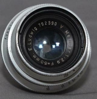 E.  Ludwig V Meritar 1:2.  9 F=50mm Lens For Exa Exakta Exacta