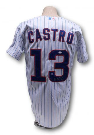 Starlin Castro Signed Autographed Majestic Jersey Chicago Cubs Psa/dna Ag51680