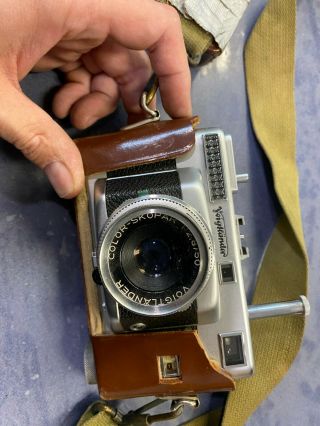 Vintage Voigtlander Vitessa T 35mm Rangefinder Camera Skopar 50mm W/ Org.  Case