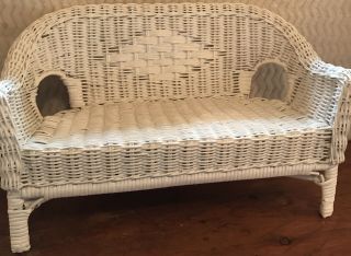 American Girl Doll Size Wicker Sofa Couch